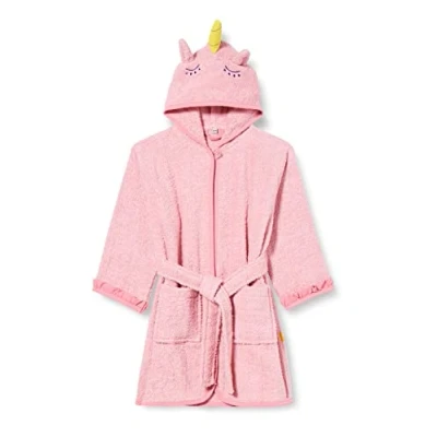 Abbildung von Playshoes Unisex Kinder Frottee bademantel Morgenmantel, Einhorn, 134 140 EU
