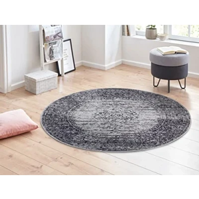 Abbildung von Hanse Home Gloria Orient Teppich Rund ⌀160cm Wohzimmerteppich Mehrfarbig Vintage Orientalisches Muster für Flur, Esszimmer, Schlafzimmer, Kinderzimmer, Wohnzimmer, Küche Mouse