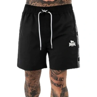 Abbildung von Lonsdale Normale Passform Kirbuster Badeshorts, Herren, Größe: XL, Black white