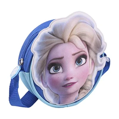 Abbildung von Disney Eiskönigin Handtasche Umhängetasche Elsa Tasche Anna und länge verstellbar (Blau)…