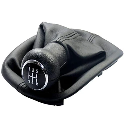 Abbildung von L &amp; P Car Design L&amp;P A257 Schaltsack Schaltmanschette Schwarz Schaltknauf 5 Gang kompatibel mit VW Passat 3B B5 1996 2000 Rahmen Komplettset Knauf Schraubgewinde Plug Play Ersatzteil für 3B0711113