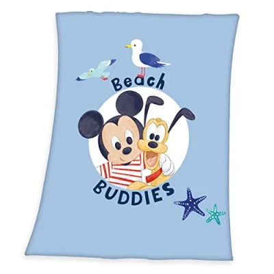 Abbildung von Disney&#039;s Mickey Mouse Microfaserflauschdecke, 75x100 cm, 100% Polyester