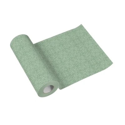 Abbildung von PAW Tischläufer aus Airlaid (40 cm x 24 m) I Tischdeko für Kommunion, Konfirmation, Hochzeit, Geburtstag, Gartenparty, Taufe Tischband Natur, Grün Farbe: Linen Structure Green