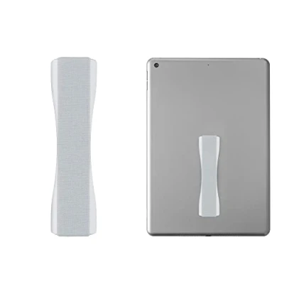 Abbildung von kwmobile Tablet Fingerhalter Griff Halter Selbstklebende PC Fingerhalterung kompatibel mit iPad Samsung Sony Tablets Silber