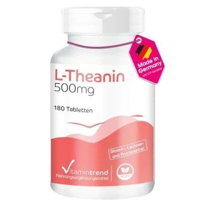 Abbildung von L Theanin 500mg ! 6 MONATS VORRAT 180 vegane Tabletten Hochdosiert Vitamintrend®