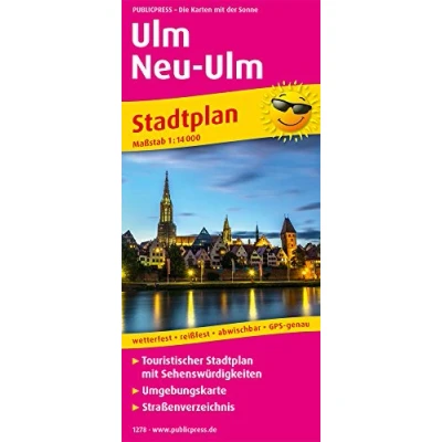 Abbildung von Ulm / Neu Ulm: Touristischer Stadtplan mit Sehenswürdigkeiten und Straßenverzeichnis. 1:14000 (Stadtplan: SP)