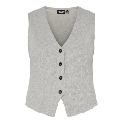 Abbildung von Pieces Pcpepper Weste, Damen, Größe: Small, Silver gray