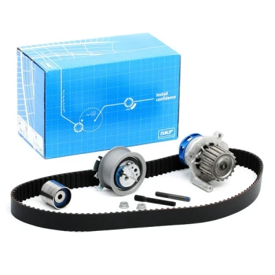 Abbildung von SKF VKMC 01250 3 Wasserpumpe + Zahnriemensatz mit Dichtungen Stehbolzen 120 VOLKSWAGEN: Polo IV Hatchback, Lupo / 3L, Saloon