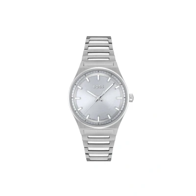 Abbildung von BOSS Candor Uhr, Damen, Größe: One Size, silber blau