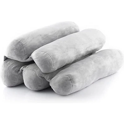Abbildung von InnovaGoods® Multifunktionales ergonomisches Rohrkissen mit 5 Modulen, faltbar, robust und langlebig, samtiges Design, Baumwolle/PP Material, ideal für Büro, Zuhause, Telearbeit, Auto.