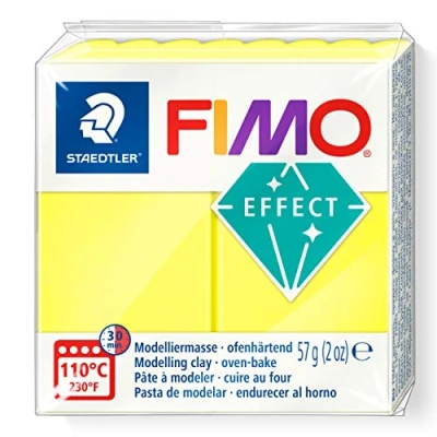 Abbildung von STAEDTLER FIMO effect, Neonfarben (neon gelb), Normalblock 57g, 8010 101