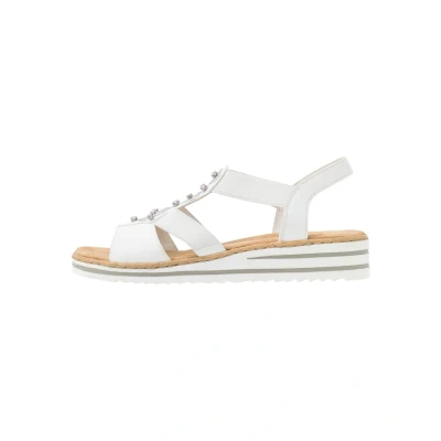Abbildung von Rieker Plateausandalette weiß, Damen, Größe: 42, Weiß Schuhe