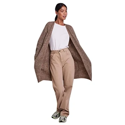 Abbildung von PIECES Damen Pcellen Ls Long Knit Cardigan Noos Bc Srickjacke,FossilXS