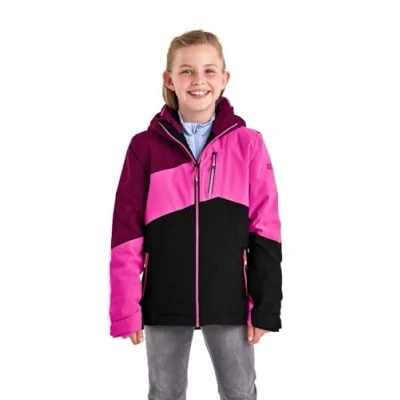 Abbildung von Killtec Mädchen Ksw 166 Grls Jckt Skijacke Funktionsjacke mit abzippbarer Kapuze und Schneefang, himbeere, 176 EU