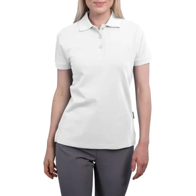 Abbildung von HRM Damen Heavy Polo, weiß, Gr. 4XL I Premium Polo Shirt aus 100% Baumwolle Basic Polohemd bis 60C waschbar Hochwertige &amp; nachhaltige Oberteile Workwear