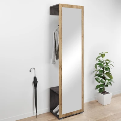 Abbildung von OTTO home Garderobenschrank "Paris" moderne 190cm, mit Kleiderstange und Frontspiegel