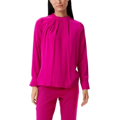 Abbildung von comma MIT Faltendetail Bluse, Damen, Größe: 42, Fuchsia