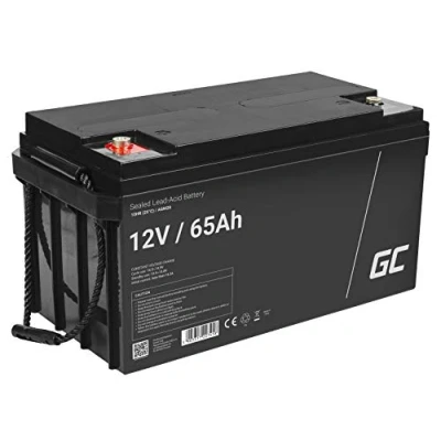 Abbildung von Green Cell® AGM 12V 65Ah Akku VRLA Blei Batterie Bleiakku Ersatzakku Gelakku Akkubatterie Zyklenfest Unbemann Caravan Photovoltaik Rollstuhl Solarspeicher Solarbatterie Solarpanel Wohnwagen