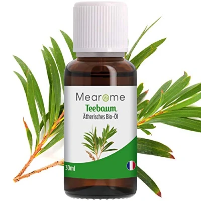 Abbildung von Teebaumöl BIO Ätherisches Öl 100% Naturrein⎟Kaltgepresst Teebaum 30 ml Pickel Akne Naturkosmetik zur Hautpflege reine Haut Gesicht Essential Tea Tree Oil Nagelpilz Warzen⎟Bien être Mearome