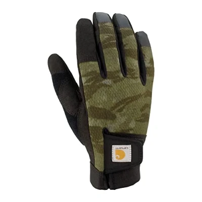 Abbildung von Carhartt Herren Kunstleder, hohe Fingerfertigkeit, berührungsempfindlich, sichere Manschette Handschuhe für kaltes Wetter, Basil Blind Fatigue Camo, XL