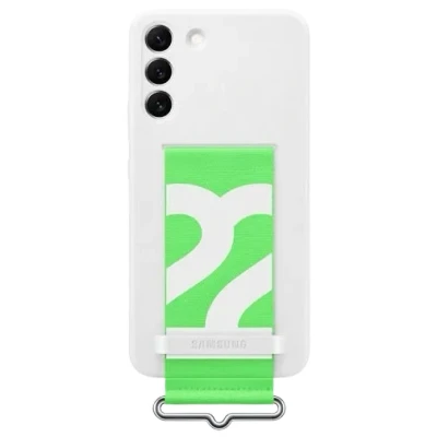 Abbildung von Samsung Silikon Back Cover Mit Band Weiß Galaxy S22+