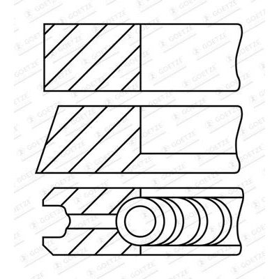Abbildung von Goetze ENGINE 08 433107 00 Kolbenringsatz 83,5 0,5 Diamond Coated AUDI: A8 D3, A4 B8 Avant, A6 C6 Saloon