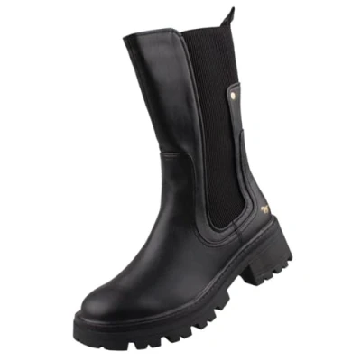 Abbildung von Mustang Plateaustiefel, Damen, Größe: 38, Schwarz Schuhe