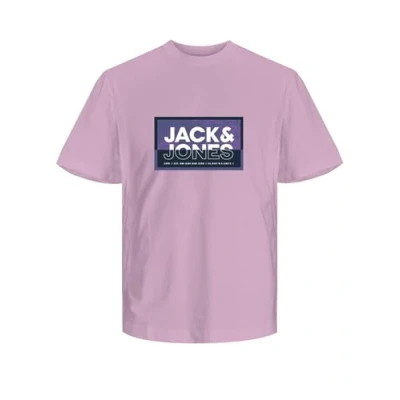 Abbildung von JACK &amp; JONES Herren Jcologan Summer Print Tee Crew Neck FST T Shirt, Winsome Orchid, L
