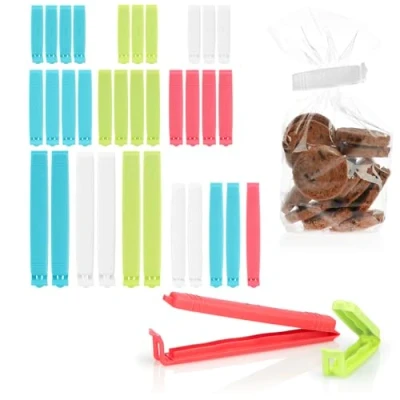 Abbildung von com four® 36x Verschlussclips aus Kunststoff Verschlussklammern in 4 Größen und Farben Gefrierbeutel Clips, Beutelclipse für Cornflakes, Nüsse, Kaffee (36 Stück 6cm/8cm/11cm/14cm)