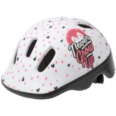 Abbildung von POLISPORT 8740200048 XXS Baby Hoggy Kinderfahrradhelm verstellbar Grösse (44 48 cm) mit CE Zertifizierung für Radfahren, Skateboarden, Skaten in Farbe Weiß/Pinke Matt