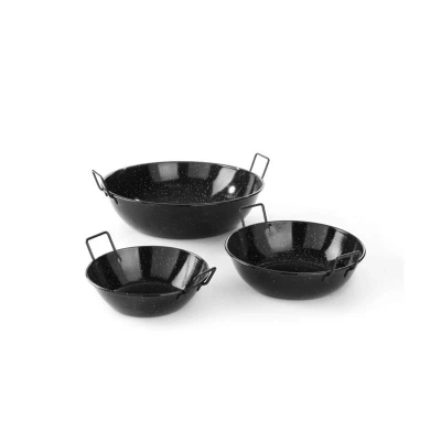 Abbildung von HENDI Paellaschüssel ø 17 x 4 cm emailliert Flachstahl Gasherd Elektroherd Ceranherd spülmaschinengeeignet