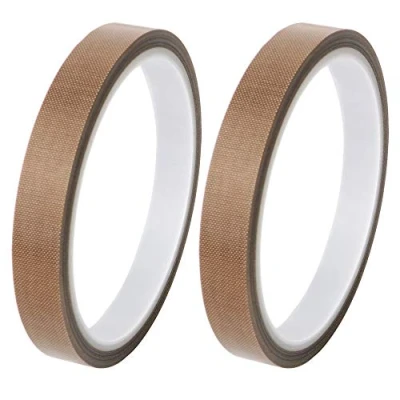 Abbildung von GTIWUNG 2 Stück Teflonband, Hochtemperaturband, PTFE Glasgewebeband/Glasklebeband, High Temp Klebeband, Hitzebeständig bis 260C, Selbstklebend, 13mm x 10m