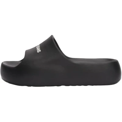 Abbildung von Tommy Jeans Flatform POOL Slide Pantolette flach, Damen, Größe: 41 42, Black Schuhe
