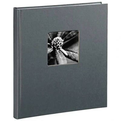Abbildung von Hama Fotoalbum &quot;Fine Art&quot; 29 x 32 cm, 50 Seiten (25 Blatt), mit Ausschnitt für Bildeinschub, grau