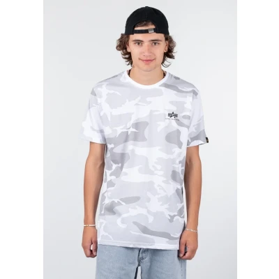 Abbildung von Alpha Industries Backprint camo Tshirt print, Herren, Größe: Small, White