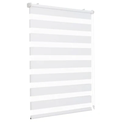 Abbildung von Sekey Doppelrollo Klemmfix ohne Bohren für Fenster, 95 cm breit, Duo Rollo Jalousie Sonnenschutz, 95x150cm, Weiß