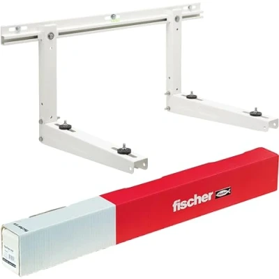 Abbildung von Fischer Klima Top Regale für Außeneinheiten, Wand und Bodenkonditionierung, 1 Regal, 3 Dübel aus Nylon SX 12, 521763