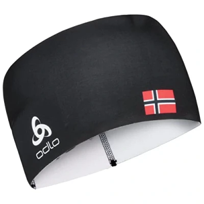 Abbildung von Odlo Unisex Stirnband COMPETITION FAN WARM, black NORWEGIAN flag,