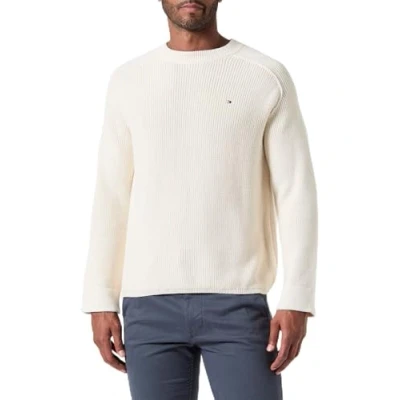 Abbildung von Tommy Hilfiger Damen Pullover Strickpullover, Elfenbein (Ivory Petal), L