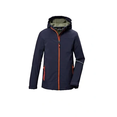 Abbildung von killtec Jungen Softshelljacke/Outdoorjacke mit Kapuze KOW 366 BYS SFTSHLL JCKT, dunkelnavy, 152, 42161 000