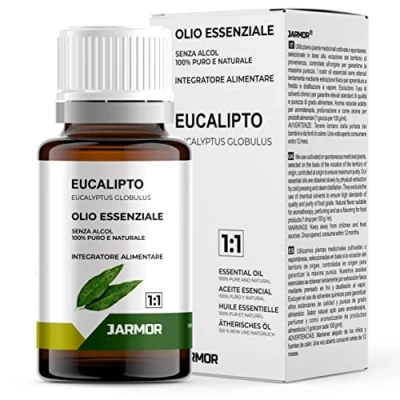 Abbildung von Ätherisches Eukalyptusöl für Diffusoren Hergestellt in Italien Aromatherapie und Massage 100% rein natürlich Jarmor 10ml