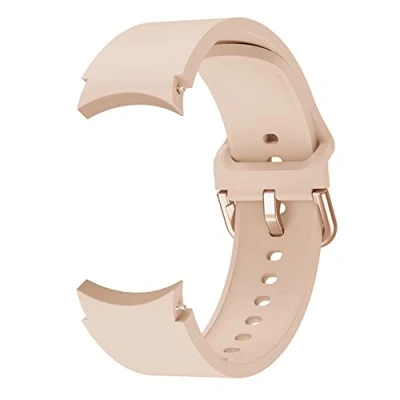 Abbildung von System S Armband flexibel aus Silikon 20mm für Samsung Galaxy Watch 4 Smartwatch Pink