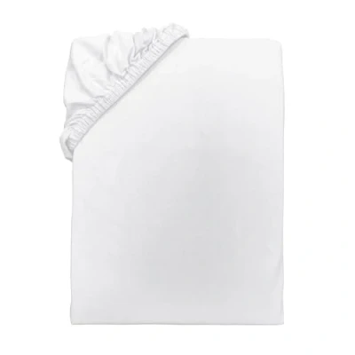 Abbildung von TOM TAILOR Jersey Spannbettlaken, ca. 180 200x200 cm, 100% Baumwolle/Jersey, Mit Rundum Gummizug, UNI, Weiß (Crisp White)