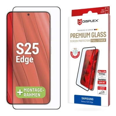 Abbildung von Samsung Galaxy S25 Edge Panzerglas Displex Real Glass FC Bildschirmschutzfolie Full Cover
