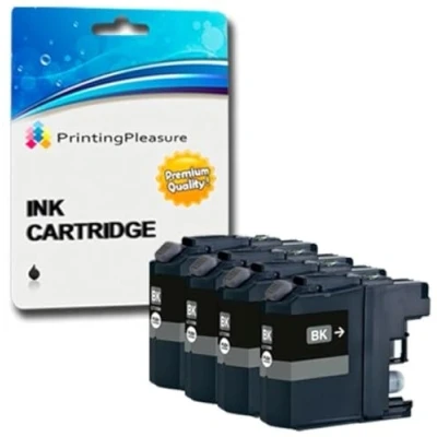 Abbildung von 4 SCHWARZ Druckerpatronen für Brother DCP J4110DW MFC J4410DW J4510DW J4610DW J470DW J6520DW J650DW J6920DW J870DW J152W kompatibel zu LC123XL, LC 127XL
