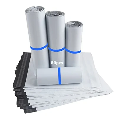 Abbildung von HVDHYY Versandtaschen Versandbeutel Blickdicht Plastik Versandtueten Selbstklebend und Versandtüten für Kleidung Textilien 250mmX350mm, 300mmX420mm, 400mmX550mm, 500mmX600mm (50Stück)