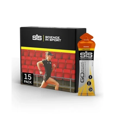 Abbildung von Science in Sport GO Isotonic Energy Gel 15 x 60ml Orange, Vegan isotonische Formulierung mit 22g Kohlenhydrate, Guter Energielieferant, Optimale Alternative für Getränke