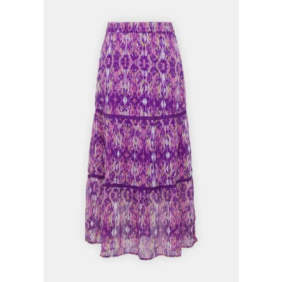 Abbildung von ONLY Onlviva LIFE MAXI Skirt Maxirock, Damen, Größe: Small, Purple magic/ethnic rebel