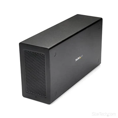 Abbildung von StarTech.com Thunderbolt 3 PCIe Erweiterungsgehäuse, Externes Gehäuse mit einem PCI Express Slot, Box für Laptops/Desktops/All In Ones, 5K/4K Ausgang über TB3/DP Ports, TAA konform (TB31PCIEX16)
