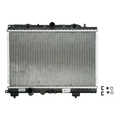 Abbildung von NRF EASY FIT 55307 Kühler, Motorkühlung Aluminium 498 320 32 mit Anbauteilen Kühlrippen gelötet